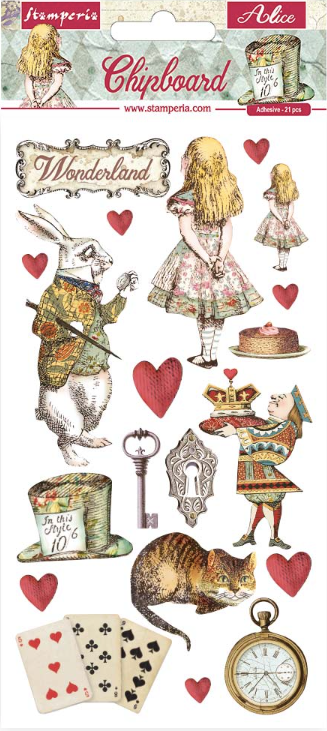 Stamperia Chipboard  - Alice In Wonderland